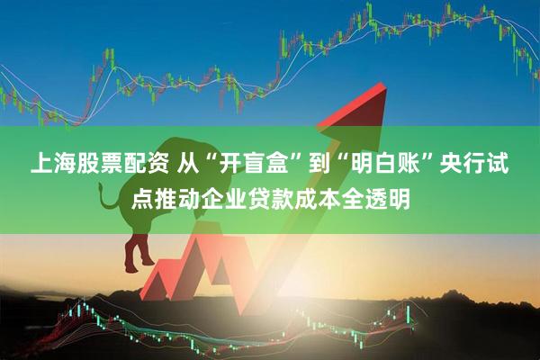 上海股票配资 从“开盲盒”到“明白账”　央行试点推动企业贷款成本全透明